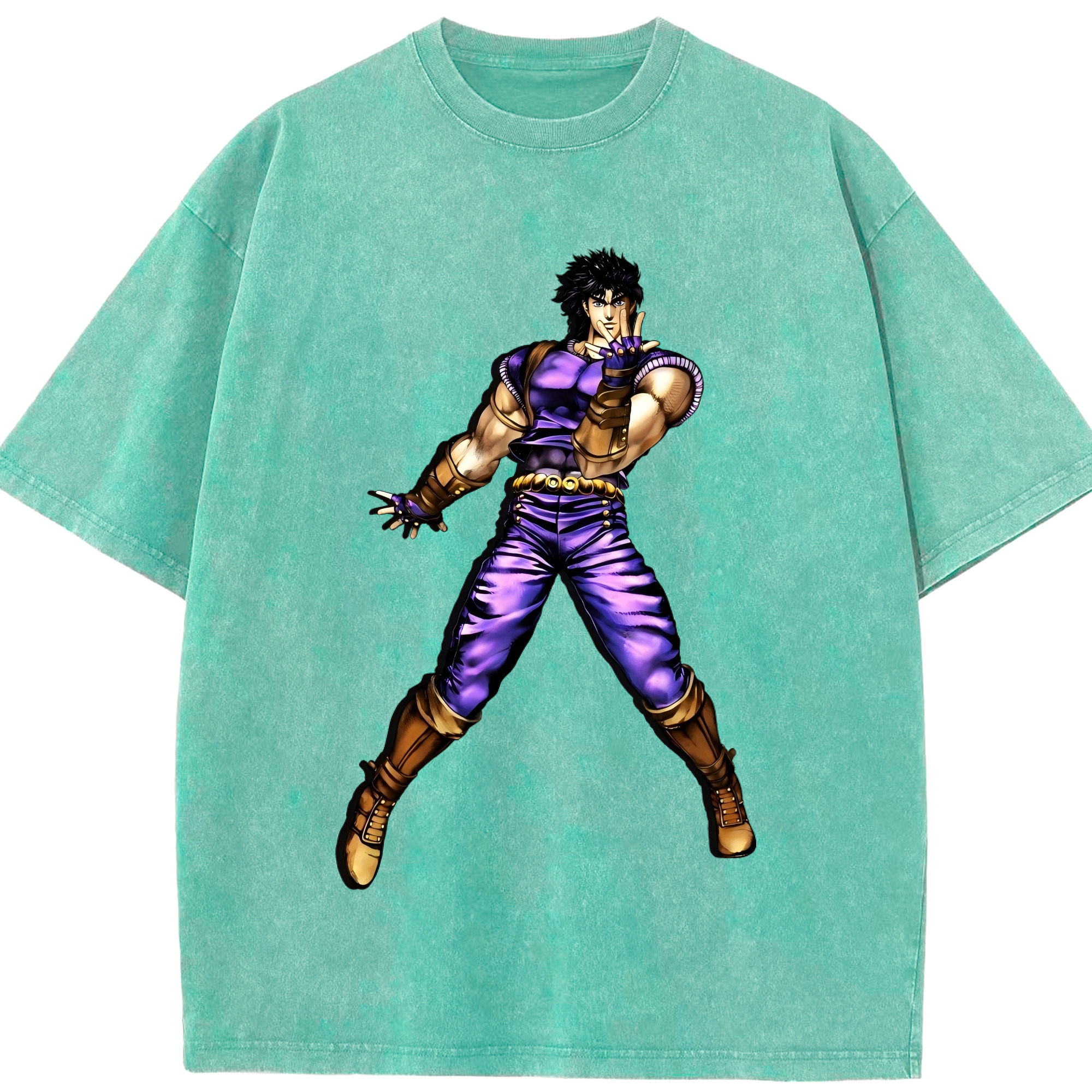 （画像用） ジョジョの奇妙な冒険 /ジョナサン?ジョースター JoJo's Bizarre Adventure Jonathan Joestar 綿100% ヴィンテージ風 半袖Tシャツ（フロントプリント）